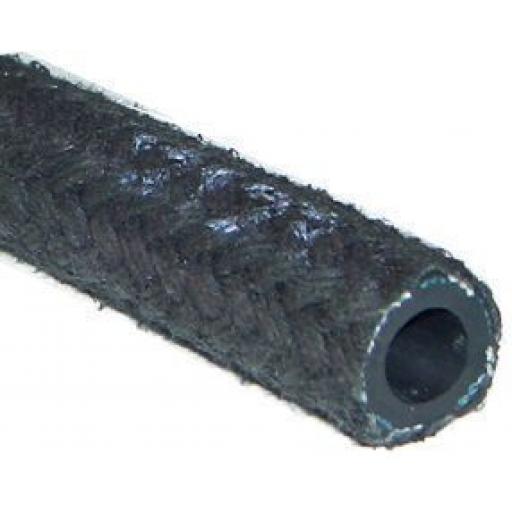 Leak Off Pipe 10.0mm x 5m Overbraided - Leak Off Pipe Fuel Hose Injector Pipe Rubber Nitrile Overbraided Petrol Car Van Auto