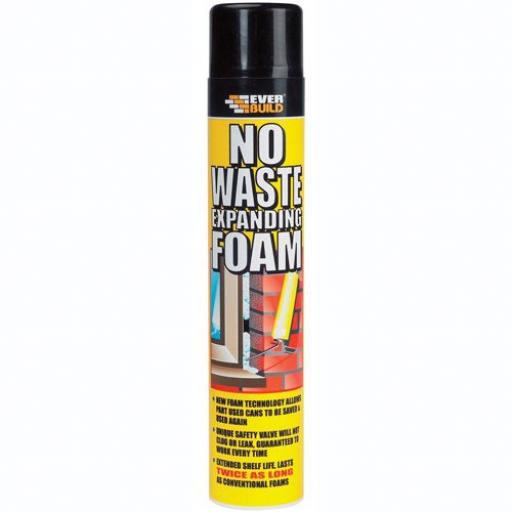 Everbuild No Waste Expanding Foam (750ml) Gap Filler Builder House