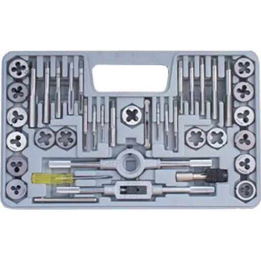 Silverline Tap and Die Set (40 piece) 3-12mm - Screw Bolt and Nut Thread Cutting Tool Repairer