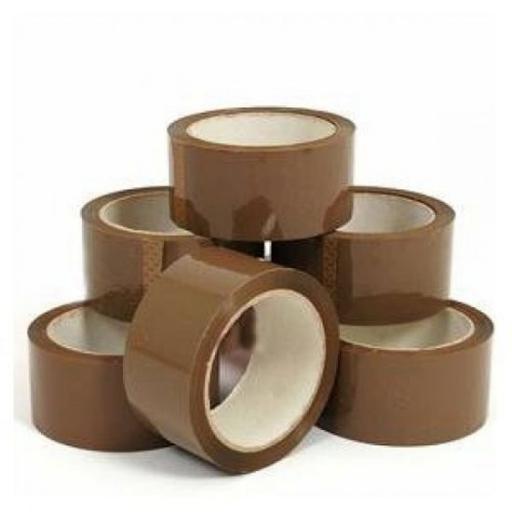 Parcel Tape 50mm x 66m (Brown) - Buff Tape Parcel Packing Packaging Cellotape Carton Box Sealing Warehouse