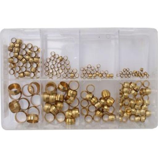 Assorted Box of Brass Olives -  Imperial Plumbing Olives Compression Quality Copper Pipe Gas Water Air
