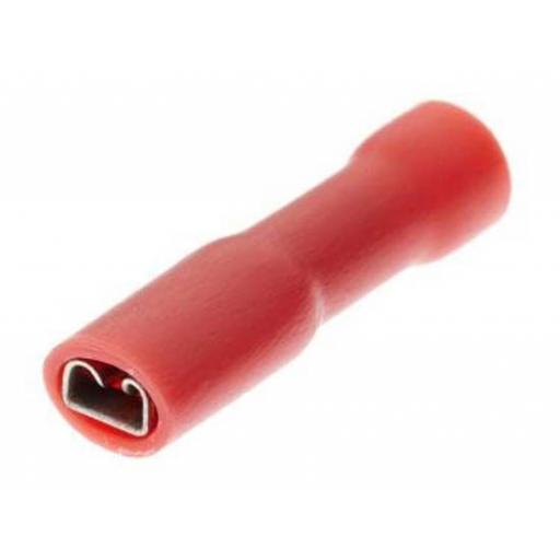 Red Female Spade 2.8mm Fully Insulated(crimps terminals)  - Red Car Auto Van Wiring Crimp Electrical Crimping Spades Connectors - Auto Electric Cable Wire