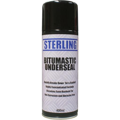 Sterling Bitumastic Underseal Aerosol/Spray (400ml) - Under Body Car Van Truck Lorry Protection Seal 