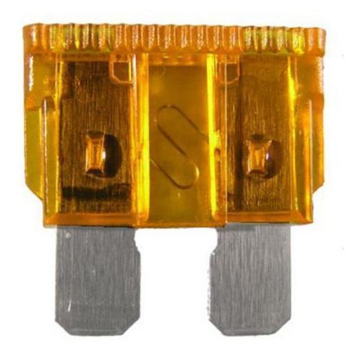 Blade Fuses 40 Amp (Orange) - Orange Standard Blade Wedge Spade Fuse - Car Van Truck Lorry Auto Tractor Marine Boat Wire Cable Wiring Electric