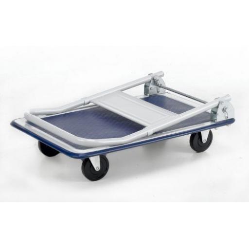 Folding Flat Bed Trolley - Platform Hand Trolley Truck Sack Cart Flat Bed Fold 150kg Transport