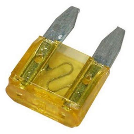 MINI Blade Fuses 5 Amp (Tan) - 5A Tan Mini Small  Blade Wedge Spade Fuse - Car Van Truck Lorry Auto Tractor Marine Boat Wire Cable Wiring Electric
