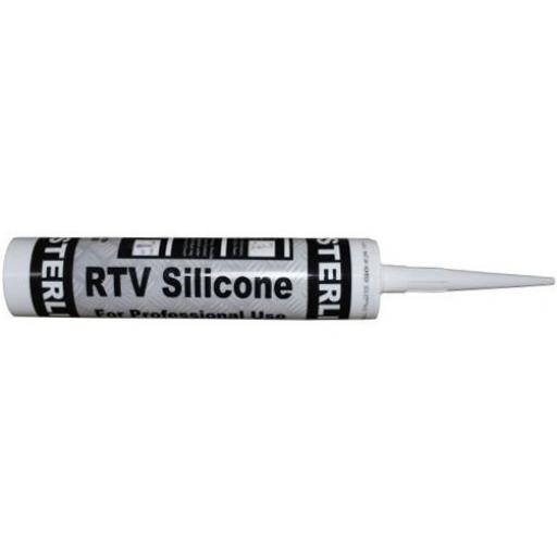 Sterling RTV Silicone Sealant White (300ml) Flexible High Temp Adhesive & Sealer