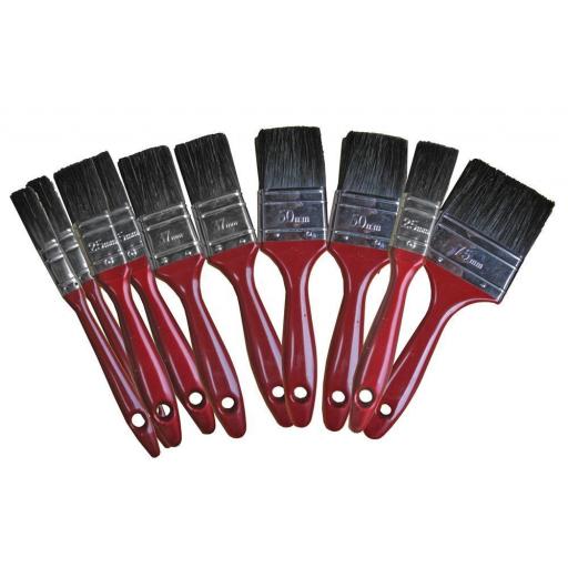 Pack of Assorted Budget Paint Brushes (10) - Paint Brush Brushes Decorating DIY Painting