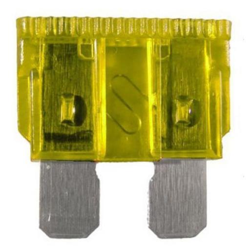 Blade Fuses 20 Amp (Yellow) - Yellow Standard Blade Wedge Spade Fuse - Car Van Truck Lorry Auto Tractor Marine Boat Wire Cable Wiring Electric