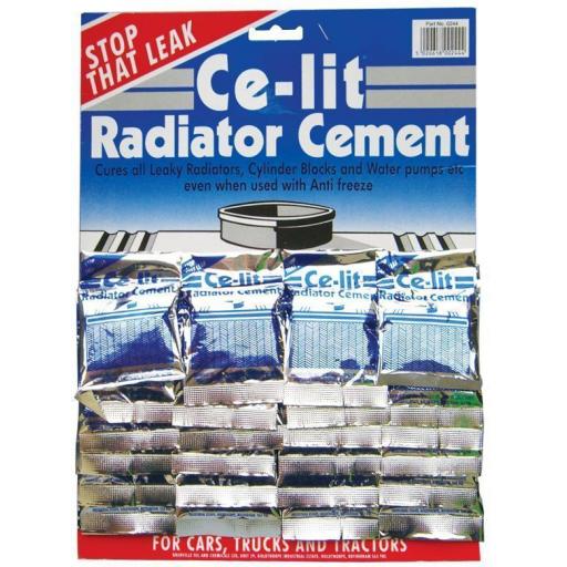 Granville Ce-Lit Radiator Cement (card of 24) Radiator Stop Leak Cement Sealant Powder Sachets car van truck lorry