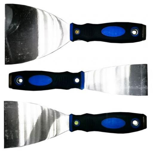 Expert Filler Knife/Scraper Set 3pce - Decorating Knife Wallpaper Paint DIY Wall Scraper Filler Tool Kit Set
