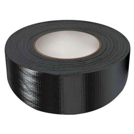 Gaffer Tape 48mm x 50m BLACK - Duck Duct Cloth Waterproof Gaffer Gaffa Tape Black White Silver 2" 50mm