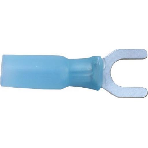 Blue Fork 5.3mm (heatshrink)(25) - Heatshrink Joiner Wiring Terminals Crimp 3:1 Adhesive Lined  Heat Shrink Waterproof