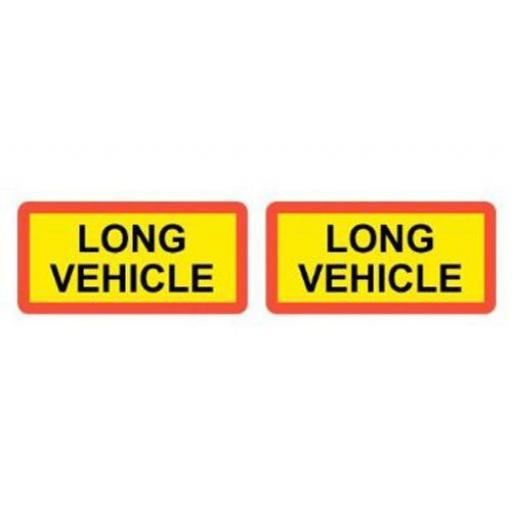 Pair of Marker Boards UK (type 5) - Long Vehicle Signs Lorry Truck Trailer Aluminium Sign Board