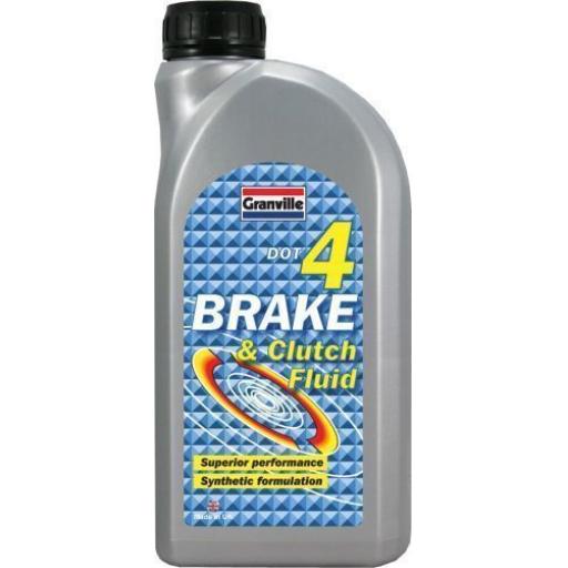 Granville Brake and Clutch Fluid (DOT4) 1 litre Lubricant Lube For ABS Braking Systems 