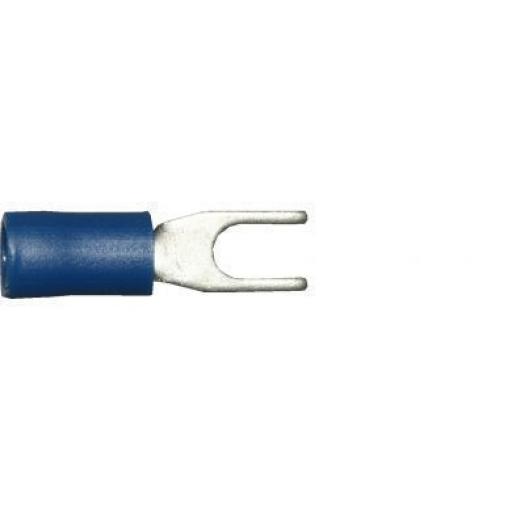 Blue Fork 3.2mm (6BA) (crimps terminals) -  Blue Car Auto Van Wiring Crimp Electrical Crimping Fork Connectors - Auto Electric Cable Wire