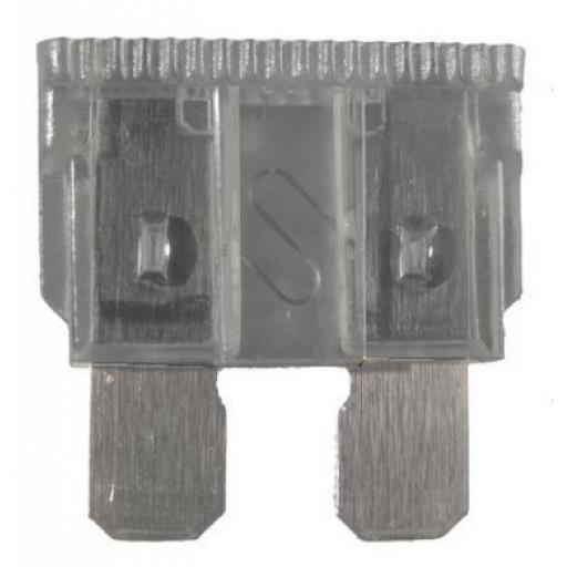 Blade Fuses 2 Amp (Grey) - Grey Standard Blade Wedge Spade Fuse - Car Van Truck Lorry Auto Tractor Marine Boat Wire Cable Wiring Electric