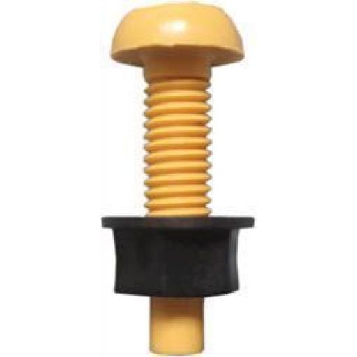 Number Plate Screws and Nuts YELLOW- Car Auto Vehicle Reg Registration No. Plate Fixing Fitting Kit Screws And Caps