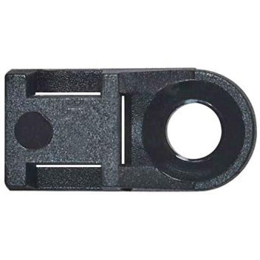 Cable Tie Eyelet (Black only) (100) - Base Screw Mount saddle Cradle Tie Wrap Zip Tie Up to 4.8mm Ties