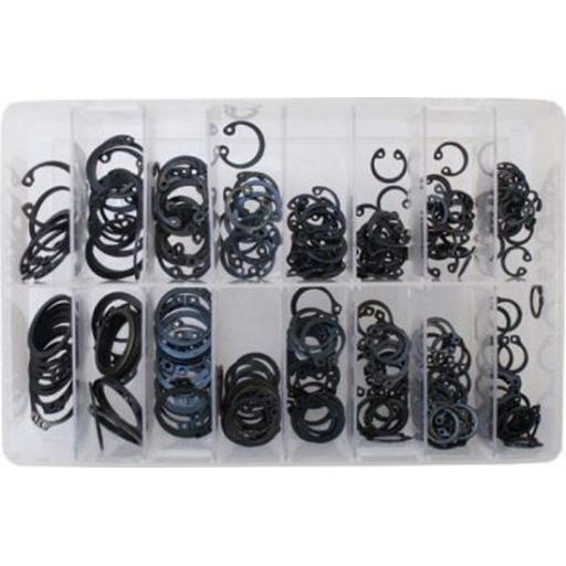 Assorted Box of  Circlips (Internal and External) 280 - Circlips snap ring retaining cir clips