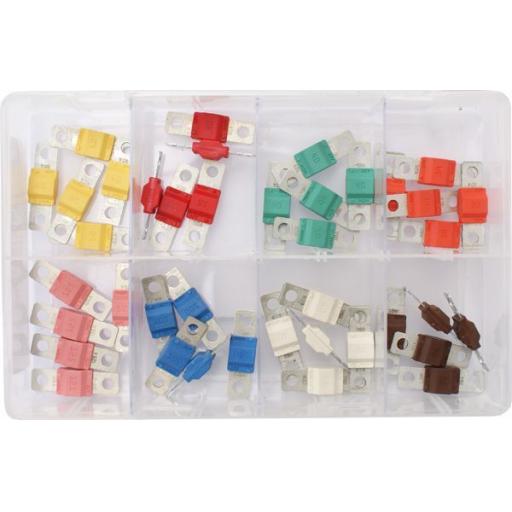 Assorted Box of  Midi Fuses (40)- Car Auto Motorbike Truck Lorry Wiring Electrical Auto Cable Wire