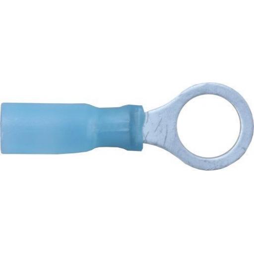 Blue Ring 8.4mm (heatshrink)(25) - Heatshrink Joiner Wiring Terminals Crimp 3:1 Adhesive Lined  Heat Shrink Waterproof