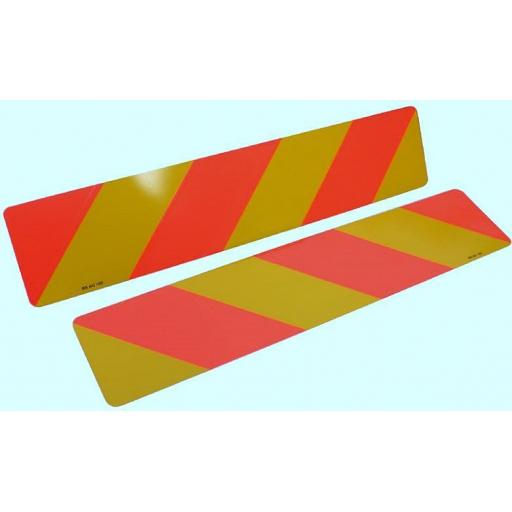 Pair of Marker Boards UK (type 2/3)  - Signs Lorry Truck Trailer Aluminium Chevron Sign Board