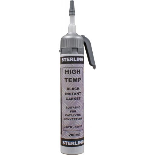 Sterling High Temperature Silicone Sealant Power Can BLACK (200ml) - Instant Gasket Power Can Silicone Sealant 