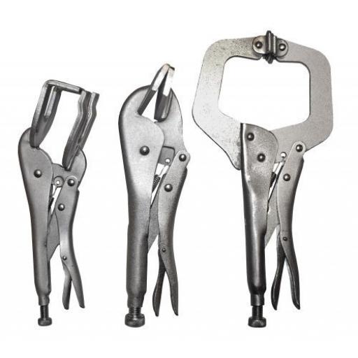 3pc Welding Clamp Set - Welding Sheet Metal C Clamp Set Mole Vice Grip Welders Locking Grip Plier