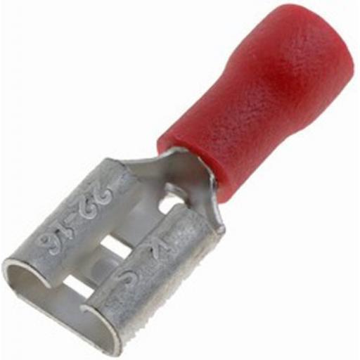 Red Female Spade 6.3mm(crimps terminals)  - Red Car Auto Van Wiring Crimp Electrical Crimping Spades Connectors - Auto Electric Cable Wire