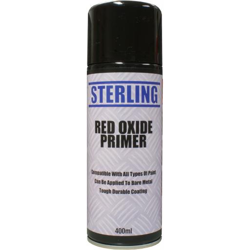 Sterling Paint - Red Oxide Aerosol/Spray (400ml) - Car Van Auto Truck Lorry Motorbike Boat Bodyshop Paint