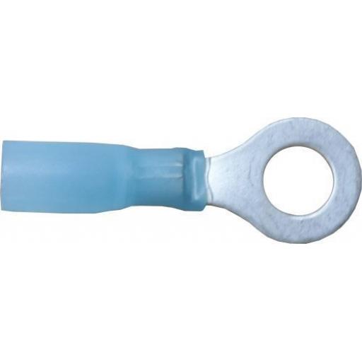 Blue Ring 6.4mm (heatshrink)(25) - Heatshrink Joiner Wiring Terminals Crimp 3:1 Adhesive Lined  Heat Shrink Waterproof