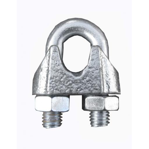 Wire Rope Grips - 8mm (10) Cable Clamp Grip Steel Metal Wire U Bolts Fixing