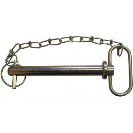 Tow Pins 7/8" diametre  - Tow Hitch Pin With Linch Pin & Chain - Drop Handle Trailer Tractor