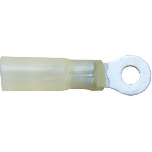 Yellow Heatshrink Ring 4.3mm (25)  - Heatshrink Wiring Terminals Crimp 3:1 Adhesive Lined  Heat Shrink Waterproof