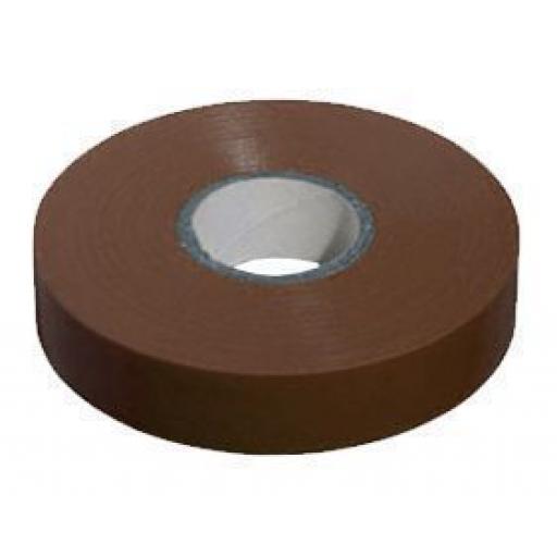 PVC insulation Tape BS3924 Brown 19mm X 20m - Wide Electrical Insulating Flame Retardant Cable Repair Electric Wiring Colour 