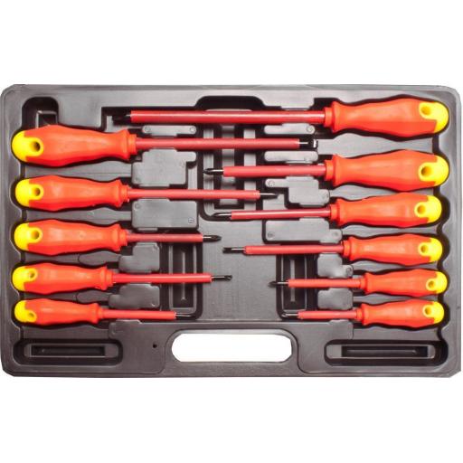 Silverline Screwdriver Set (Electrical) (11 piece) - Electricians Screwdriver Set Tool Electrical Insulated 11 Piece with Kit Case