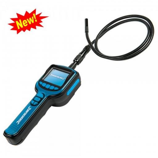 Silverline IP67 Waterproof Video Inspection Camera with Colour LCD Monitor Lens mounted LED