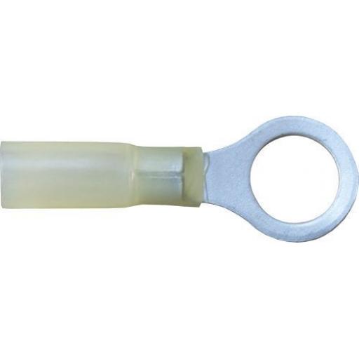Yellow Heatshrink Ring 10.5mm (25)  - Heatshrink Wiring Terminals Crimp 3:1 Adhesive Lined  Heat Shrink Waterproof