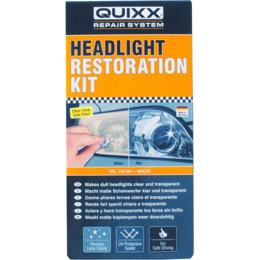 QUIXX Headlight Restoration Kit - Polish Sealing Kit Headlamp Light Lens Restore Sealer