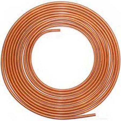 Soft Copper Brake Pipe 3/16 x 25ft  - Line Roll Tube Piping Joint Union 3/16" Hosing Car Van Auto Garage